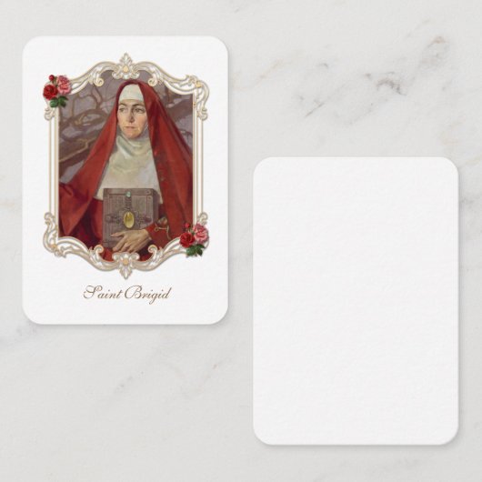 Carte De Visite Saint Brigid de Kildare Religieux (Devant / Derrière)