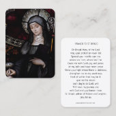 Carte De Visite Saint-Brigide de Kildare Prière religieuse (Devant / Derrière)
