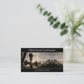 Carte De Visite Saint croix élégante morticienne entreprise mortua (Debout devant)