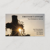 Carte De Visite Saint croix élégante morticienne entreprise mortua (Dos)