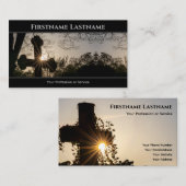 Carte De Visite Saint croix élégante morticienne entreprise mortua (Devant / Derrière)