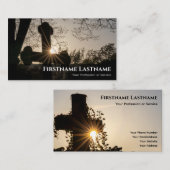 Carte De Visite Saint croix élégante morticienne entreprise mortua (Devant / Derrière)