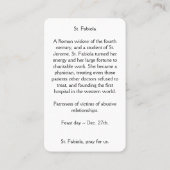 Carte De Visite Saint-Fabiola (Dos)