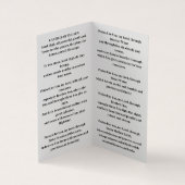 Carte De Visite Saint François Cantique du Soleil (Intérieur)