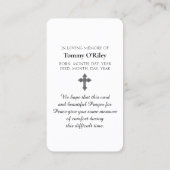 Carte De Visite Saint François d'Assise Cardinal Rouge (Dos)