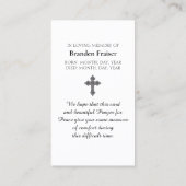 Carte De Visite Saint François d'Assise Prière violette orange ver (Dos)