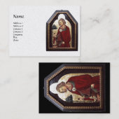 Carte De Visite SAINT GALGANO, noir, perle blanche (Devant / Derrière)