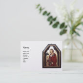 Carte De Visite SAINT GALGANO, noir, perle blanche (Debout devant)