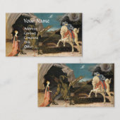 CARTE DE VISITE SAINT GEORGE, DRAGON ET PRINCESS (Devant / Derrière)