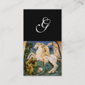 Carte De Visite Saint George, Dragon, Princesse Monogramme Pearle  (Dos)