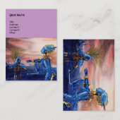 CARTE DE VISITE SAINT GEORGE ET ALIEN DRAGON (Devant / Derrière)