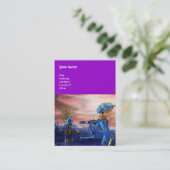 CARTE DE VISITE SAINT GEORGE ET DRAGON ALIEN (Debout devant)