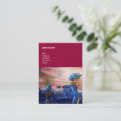 CARTE DE VISITE SAINT GEORGE ET DRAGON ALIEN (Debout devant)