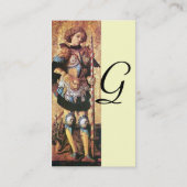 Carte De Visite SAINT GEORGE ET DRAGON Monogramme Crème (Dos)