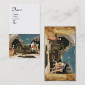 Carte De Visite SAINT GEORGE ET DRAGON, perle blanche rouge bleu B (Devant / Derrière)