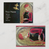 Carte De Visite SAINT GEORGE ET DRAGON, Rouge, Noir, Jaune or (Devant / Derrière)