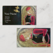 Carte De Visite SAINT GEORGE ET DRAGON, Rouge, Noir, Jaune or (Devant / Derrière)