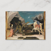 Carte De Visite SAINT GEORGE ET LE DRAGON, parchemin, marron, bleu (Dos)