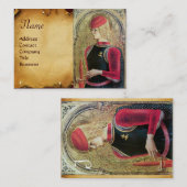 Carte De Visite SAINT GEORGE Vieux Parchemin Brown Monogramme (Devant / Derrière)