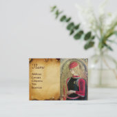 Carte De Visite SAINT GEORGE Vieux Parchemin Brown Monogramme (Debout devant)