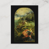 Carte De Visite SAINT GEORGES ET LE DRAGON,noir (Dos)