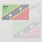 Carte De Visite Saint Kitts et drapeau du Niévès (Devant / Derrière)