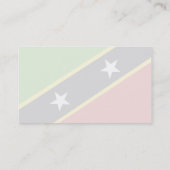 Carte De Visite Saint Kitts et drapeau du Niévès (Dos)