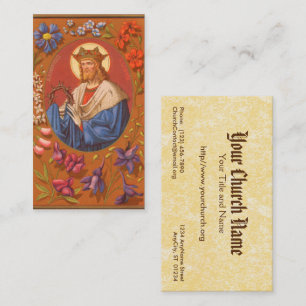 Carte De Visite Saint Louis IX le Roi (PM 05) Fond saignant