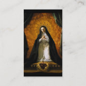 Carte De Visite Saint-Margaret Mary Alacoque Heart - Giaquinto (Dos)