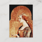 Carte De Visite SAINT MARY MAGDALENE Rouge, Or, Black Pearl Papier (Dos)