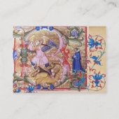 Carte De Visite Saint Michael Archangel Antique Parchemin Monogram (Dos)