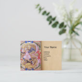 Carte De Visite Saint Michael Archangel Antique Parchemin Monogram (Debout devant)