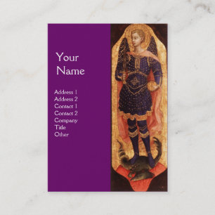 CARTE DE VISITE SAINT MICHAEL ARCHANGEL AVEC DRAGON MONOGRAMME EN