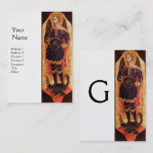 CARTE DE VISITE SAINT MICHAEL ARCHANGEL ET DRAGON MONOGRAMME D'ARG (Devant / Derrière)