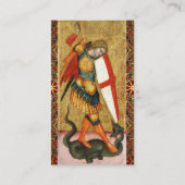 Carte De Visite Saint Michael Archangel et Dragon Sienese (Dos)