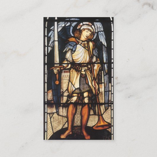 Carte De Visite Saint Michael (vitrail) par Burne Jones (Dos)