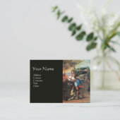 Carte De Visite Saint Michel et le Dragon, noir (Debout devant)