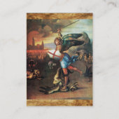 Carte De Visite Saint Michel et le Dragon, noir (Dos)