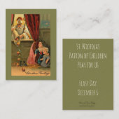 Carte De Visite Saint-Nicolas d'évêque Holy Cards de Myra (Devant / Derrière)