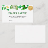 Carte De Visite Saint Patrick Baby shower Déchets Raffle (Devant / Derrière)