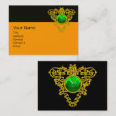 Carte De Visite SAINT PATRICK'S CELTIC COEUR, SHAMROCK, noir blanc (Devant / Derrière)