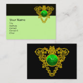 Carte De Visite SAINT PATRICK'S CELTIC COEUR, SHAMROCK, noir blanc (Devant / Derrière)