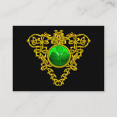 Carte De Visite SAINT PATRICK'S CELTIC COEUR, SHAMROCK, noir blanc (Dos)