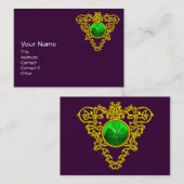 Carte De Visite SAINT PATRICK'S CELTIC COEUR, SHAMROCK, noir blanc (Devant / Derrière)