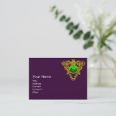 Carte De Visite SAINT PATRICK'S CELTIC COEUR, SHAMROCK, noir blanc (Debout devant)