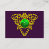 Carte De Visite SAINT PATRICK'S CELTIC COEUR, SHAMROCK, noir blanc (Dos)