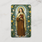 Carte De Visite Saint Therese of Lisieux Bereavement Sympathy Card (Devant)