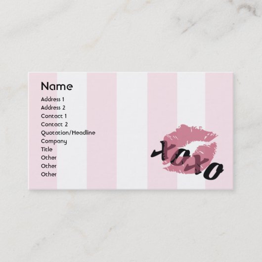 Carte De Visite Saint-Valentin - Affaires (Devant)