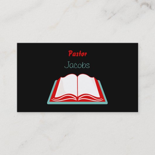 Carte De Visite Sainte Bible, pasteur, Jacobs (Devant)