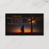 Carte De Visite Sainte Croix au coucher du soleil (Personnaliser) (Dos)